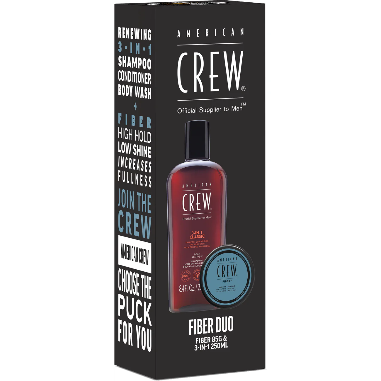 AMERICAN CREW FIBER 3-IN-1 GIFT SET DUO PACK: YOUR ULTIMATE GROOMING COMPANION
