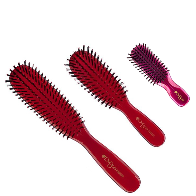 DuBoa Red Trio Hairbrush (1xMini / 1x Medium 60 / 1x Large 80) Bundle