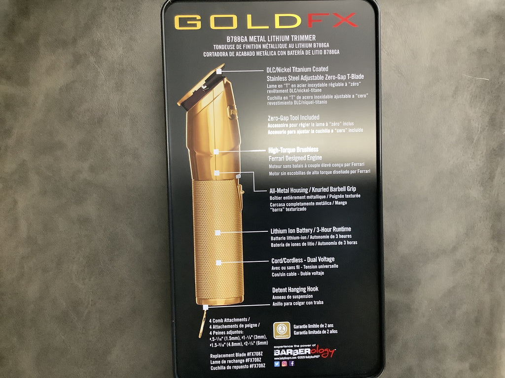 BaByliss PRO Gold FX Lithium Trimmer - Gold