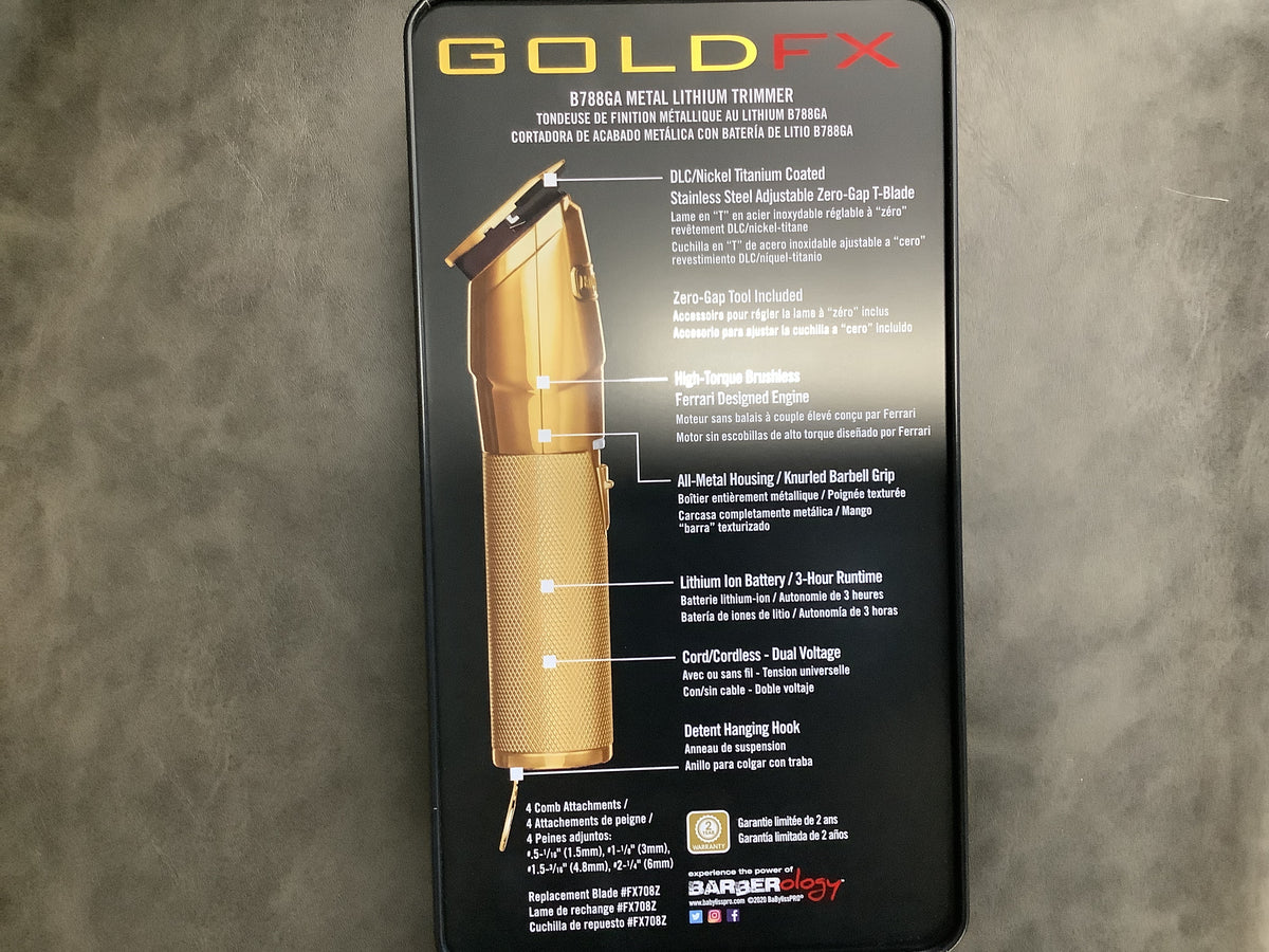 BaByliss PRO Gold FX Lithium Trimmer - Gold