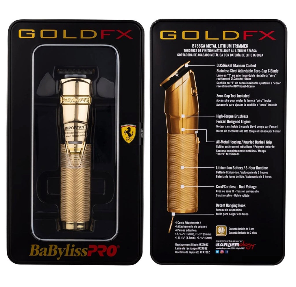 BaByliss PRO Gold FX Lithium Trimmer - Gold