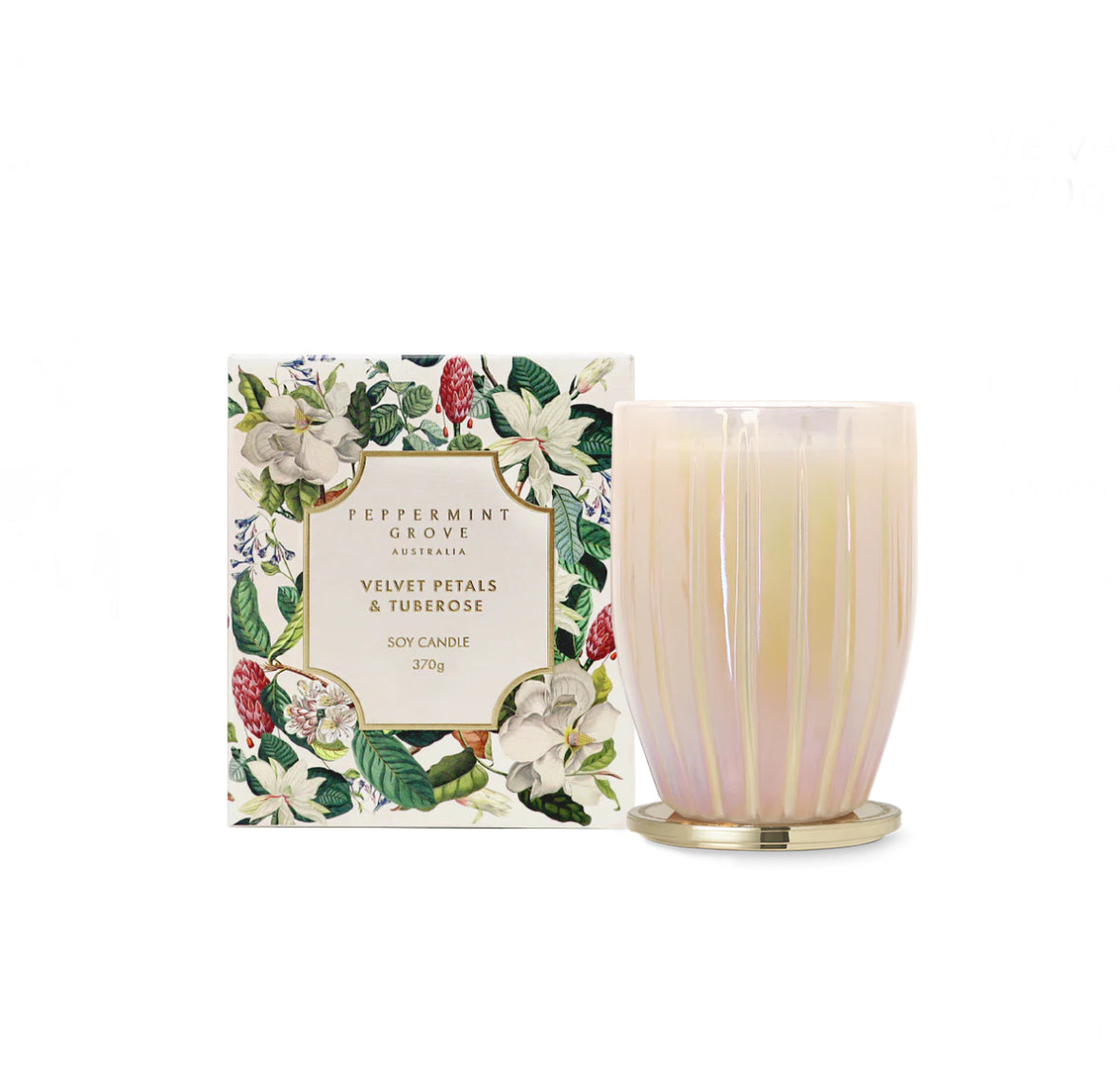 Peppermint Grove Velvet Petals & Tuberose Soy Candle 370g