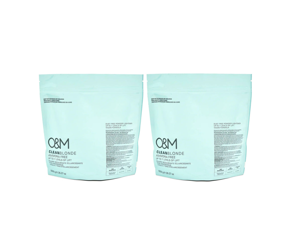 O&M CLEAN BLONDE AMMONIA FREE POWDER LIGHTENER 2x1000g