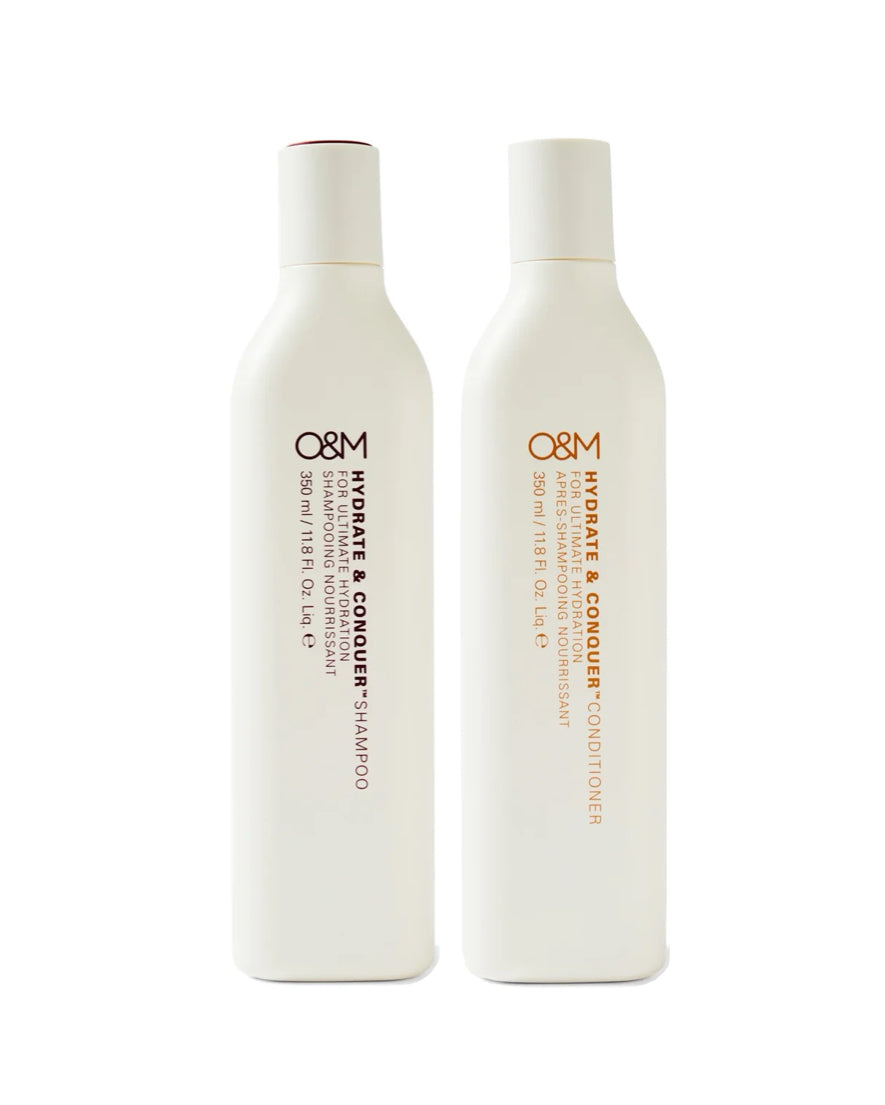 O&M Hydrate & Conquer Shampoo and Conditioner 350ml Duo