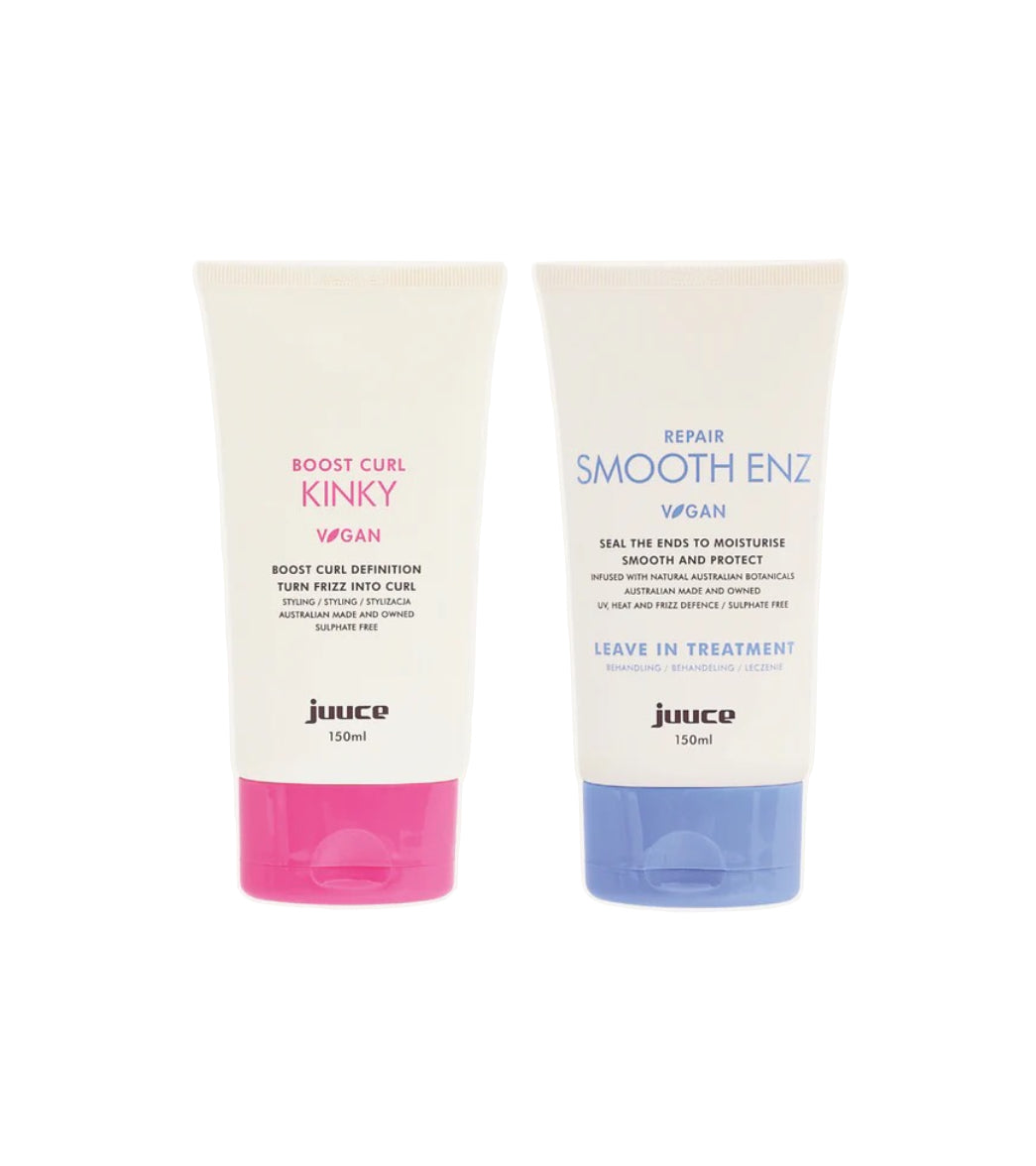 Juuce Boost Curl KINKY + Repair SMOOTH ENZ Styling Duo