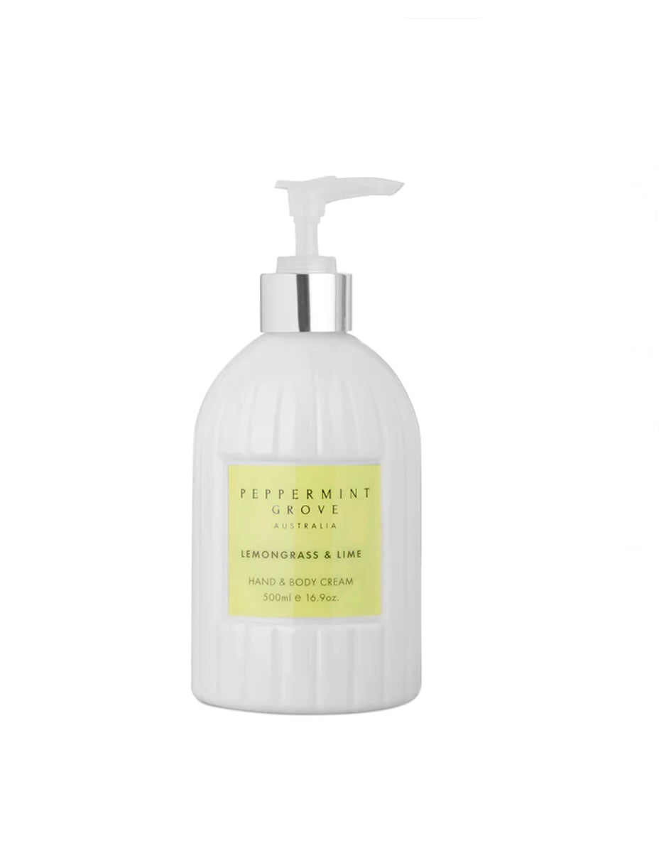 Peppermint Grove Lemongrass & Lime Hand & Body Cream 500ml