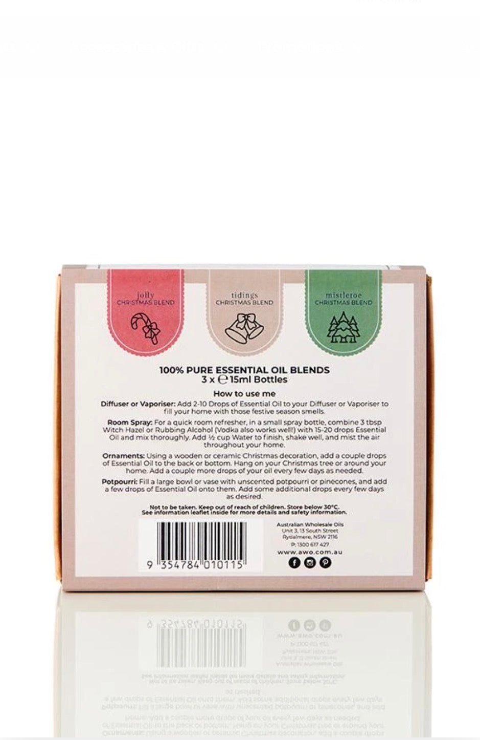 Australian Wholesale Oils Christmas Essential Oil Pack - Christmas Blend Trio (3x15ml)