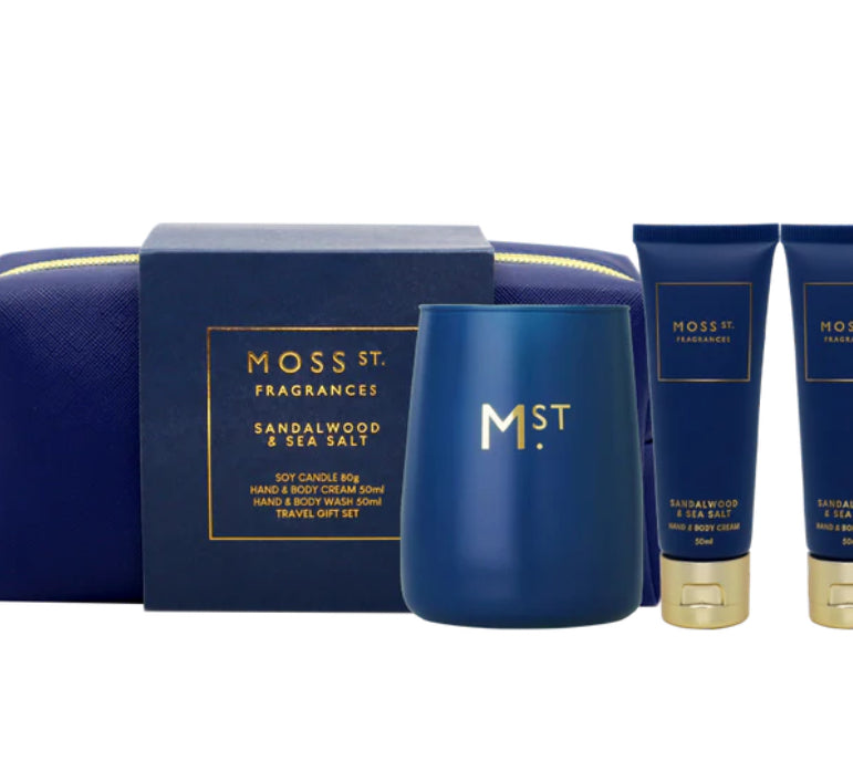 MOSS ST. Sandalwood & Sea Salt Travel Gift Set