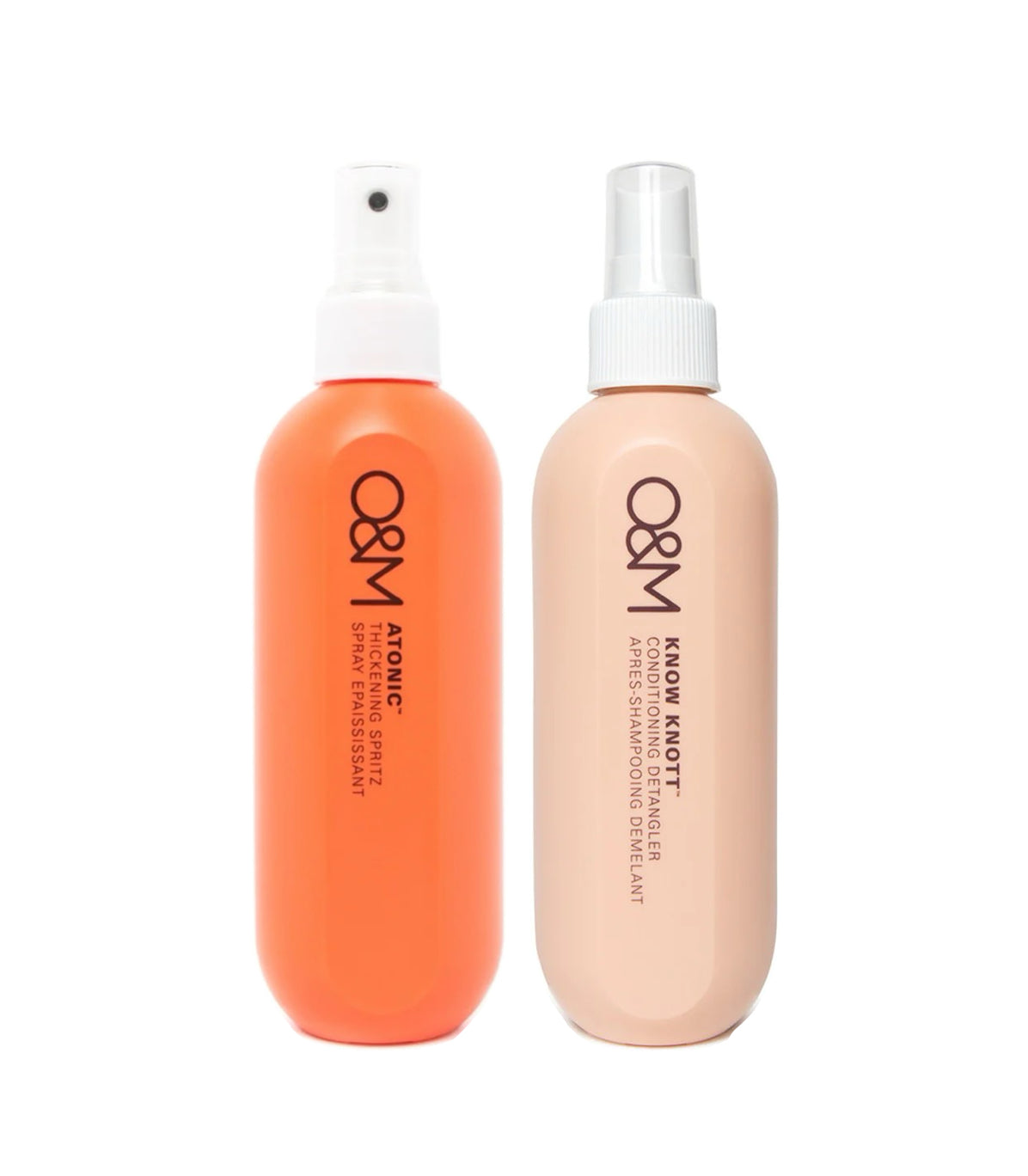 O&M Atonic Thickening Spritz and Know Knott 250ml Duo