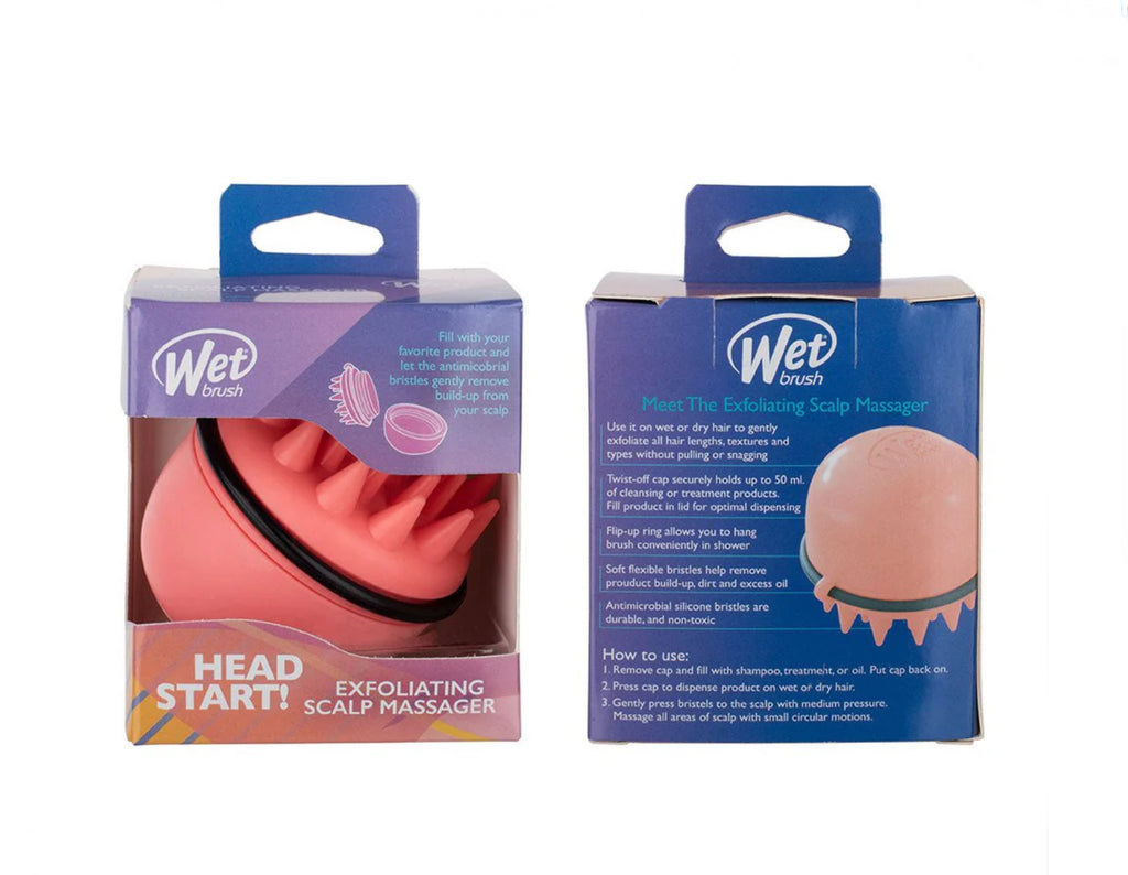 WET BRUSH HEAD START EXFOLIATING SCALP BRUSH CORAL