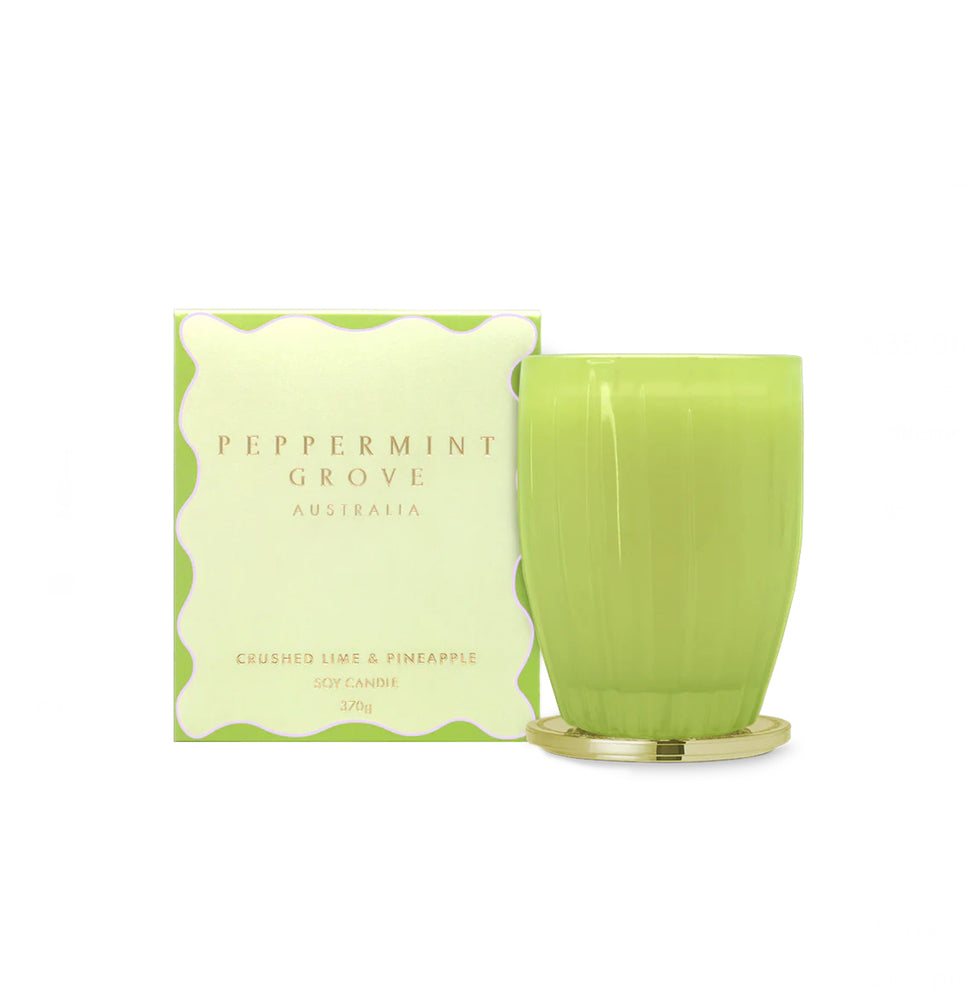 Peppermint Grove Crushed Lime & Pineapple Soy Candle 370g