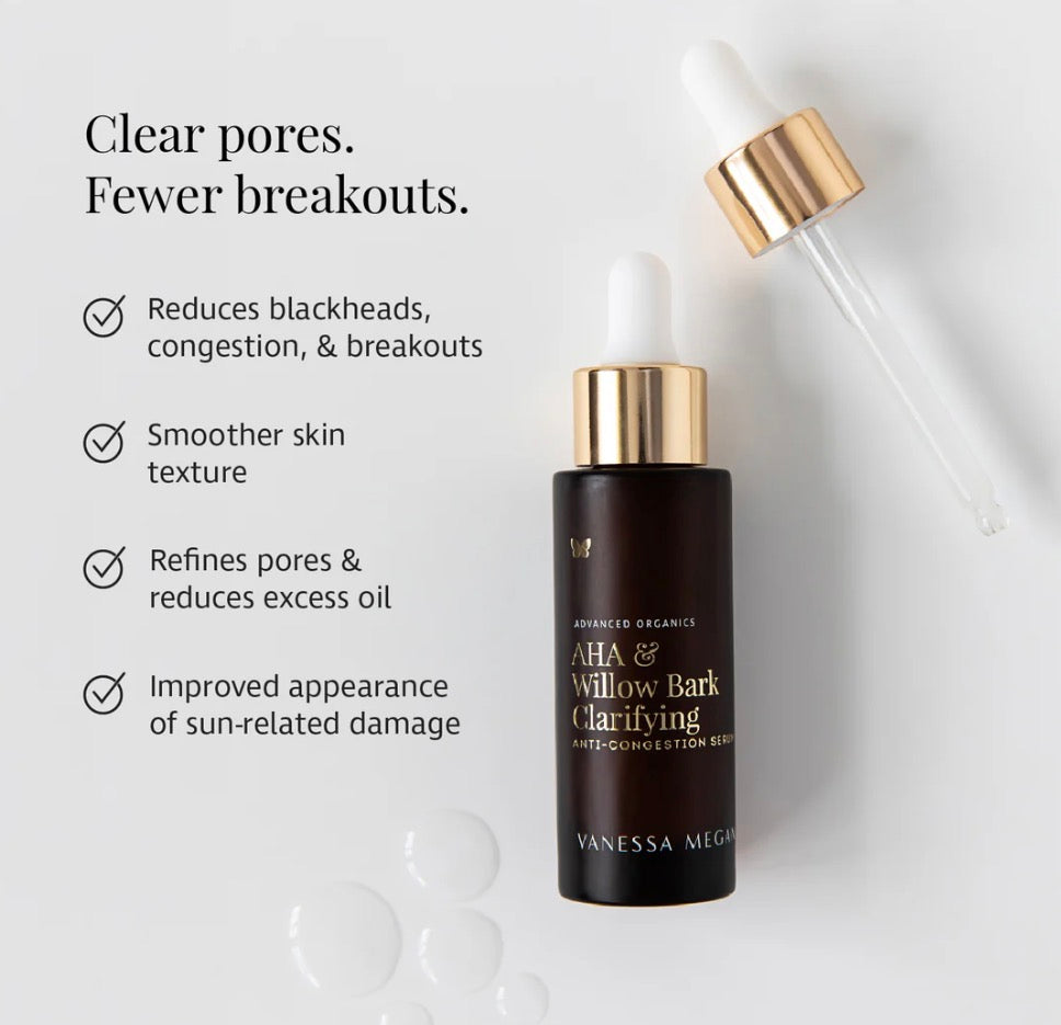 VANESSA MEGAN AHA & WILLOW BARK CLARIFYING - ANTI-CONGESTION SERUM 30ml