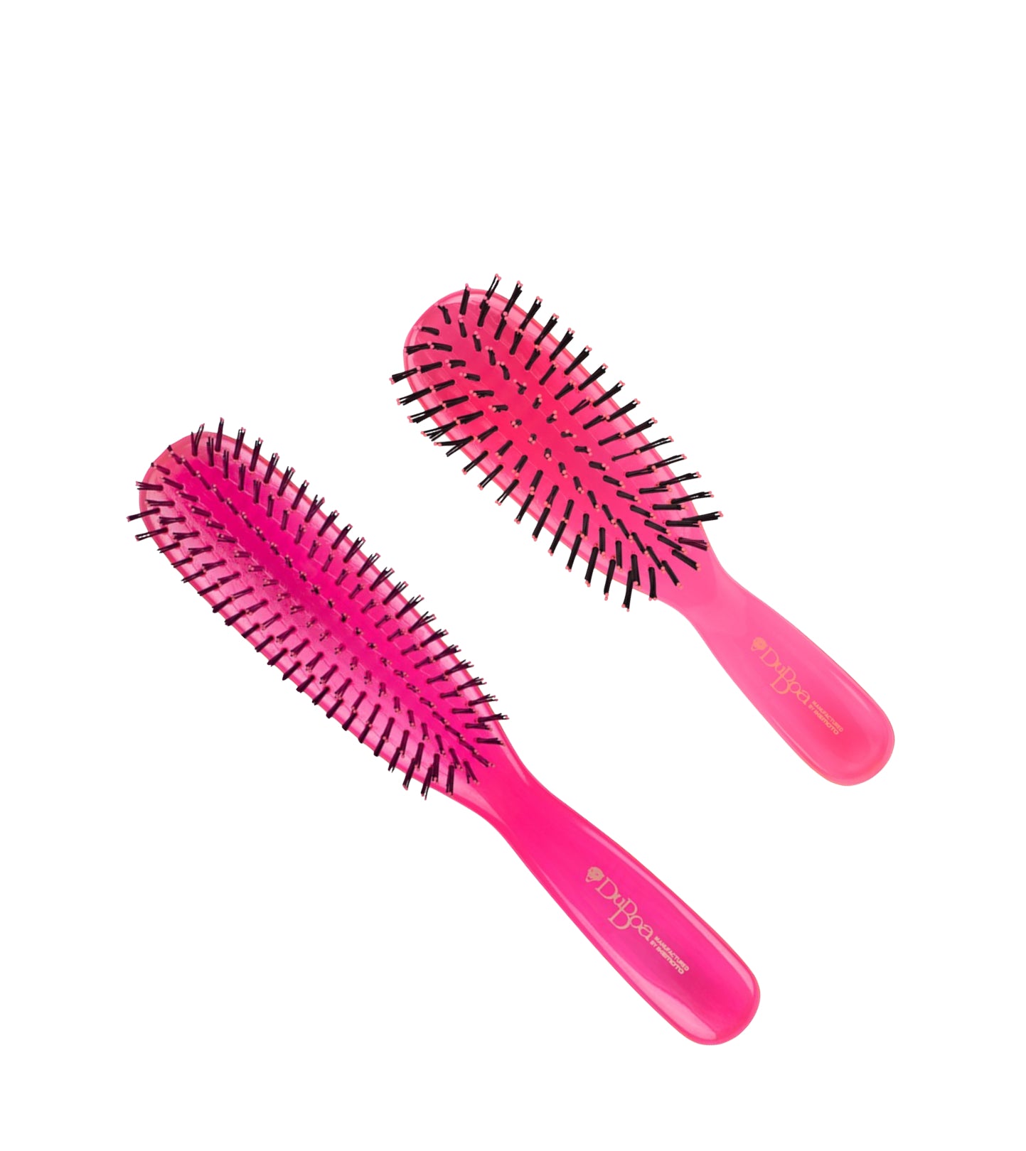 DuBoa Pink Hairbrush 1 x Medium 60  and  1 x Large 80  Bundle
