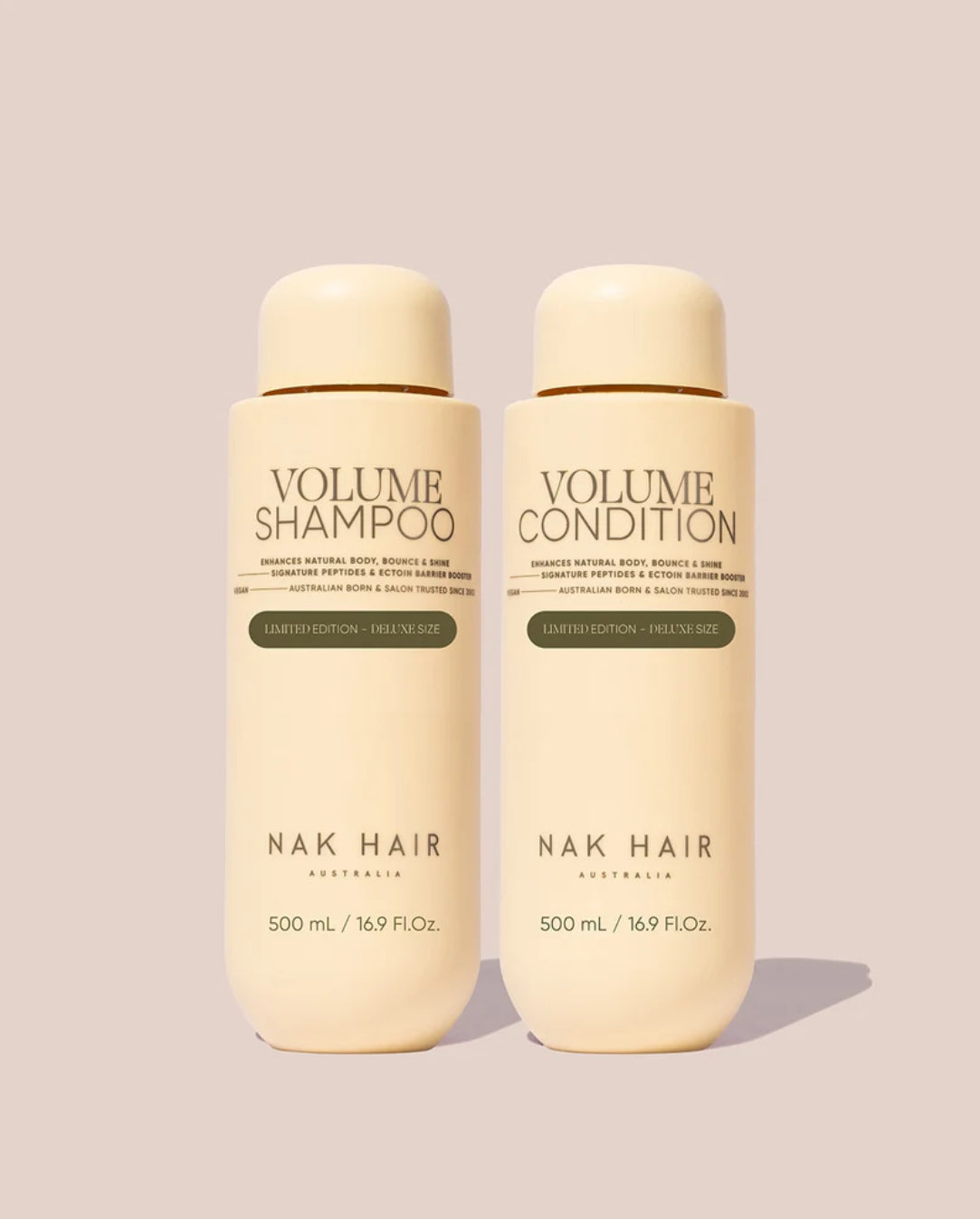 NAK HAIR Volume Shampoo & Condition Deluxe Size Duo 2x500ml