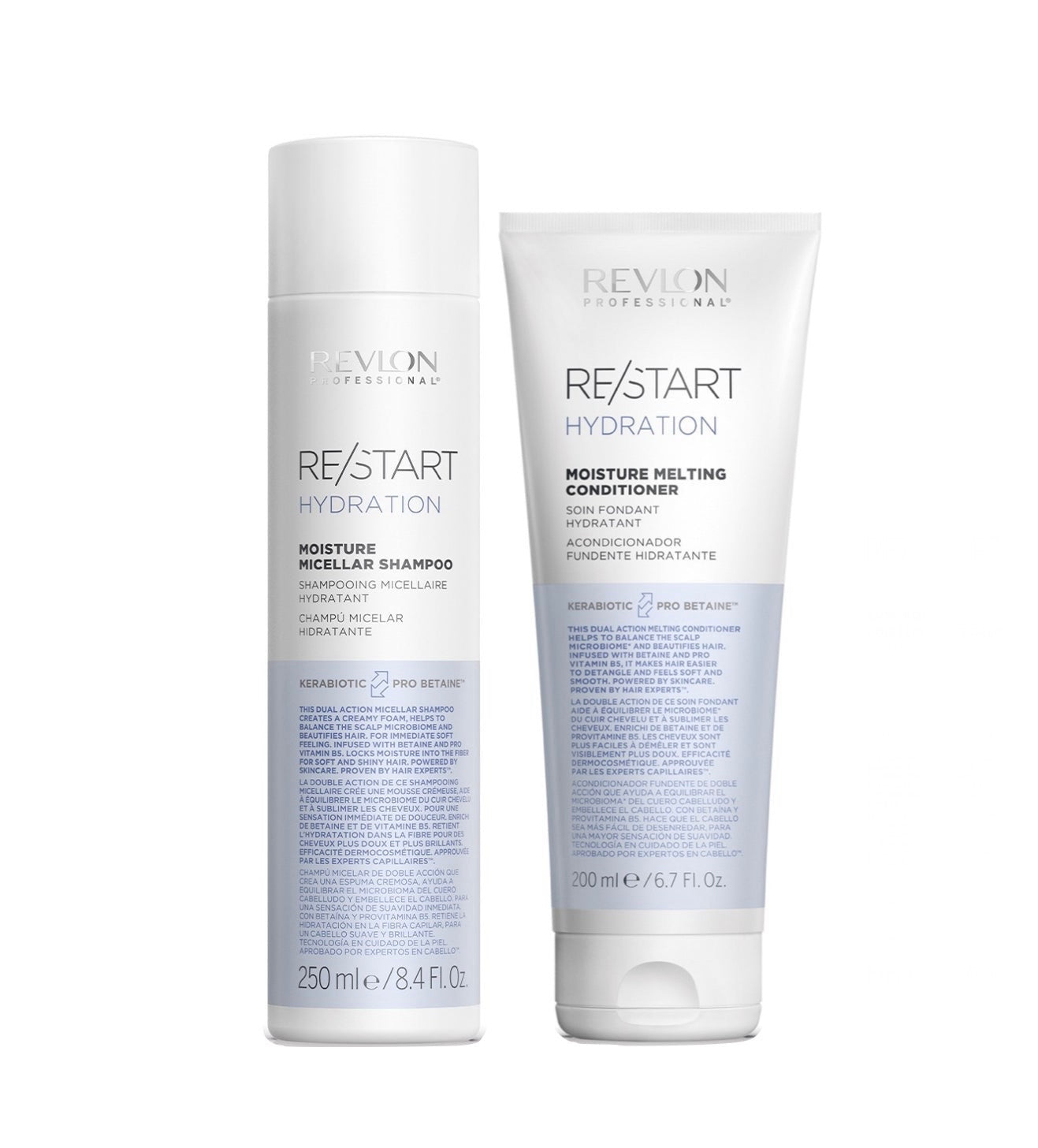 REVLON PROFESSIONAL RE/START™ HYDRATION-MOISTURE DUO WITH FREE DETANGLER BRUSH
