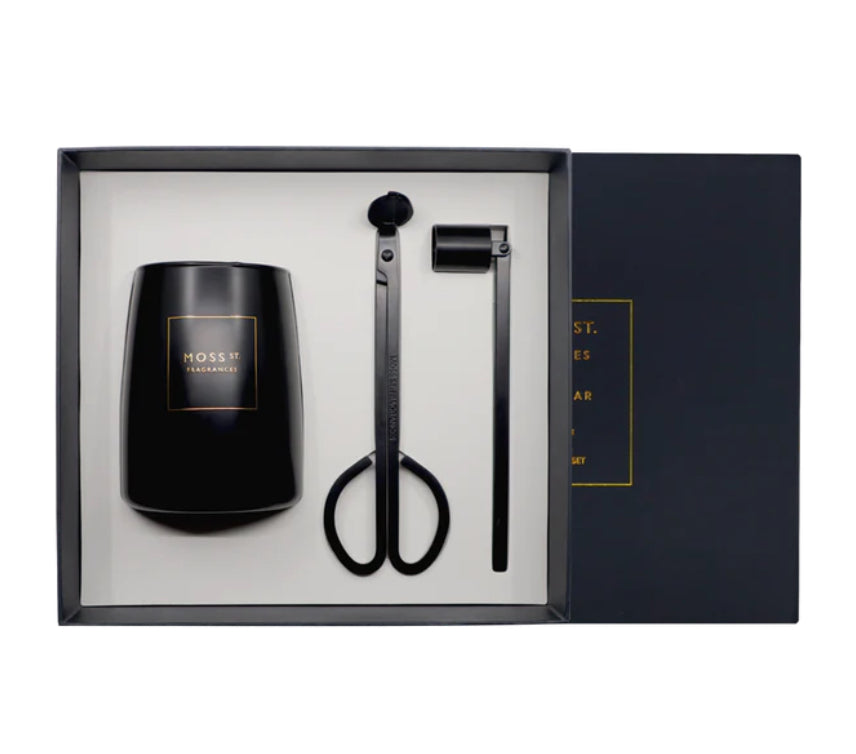 MOSS ST. Sage & Cedar Candle Care Gift Set