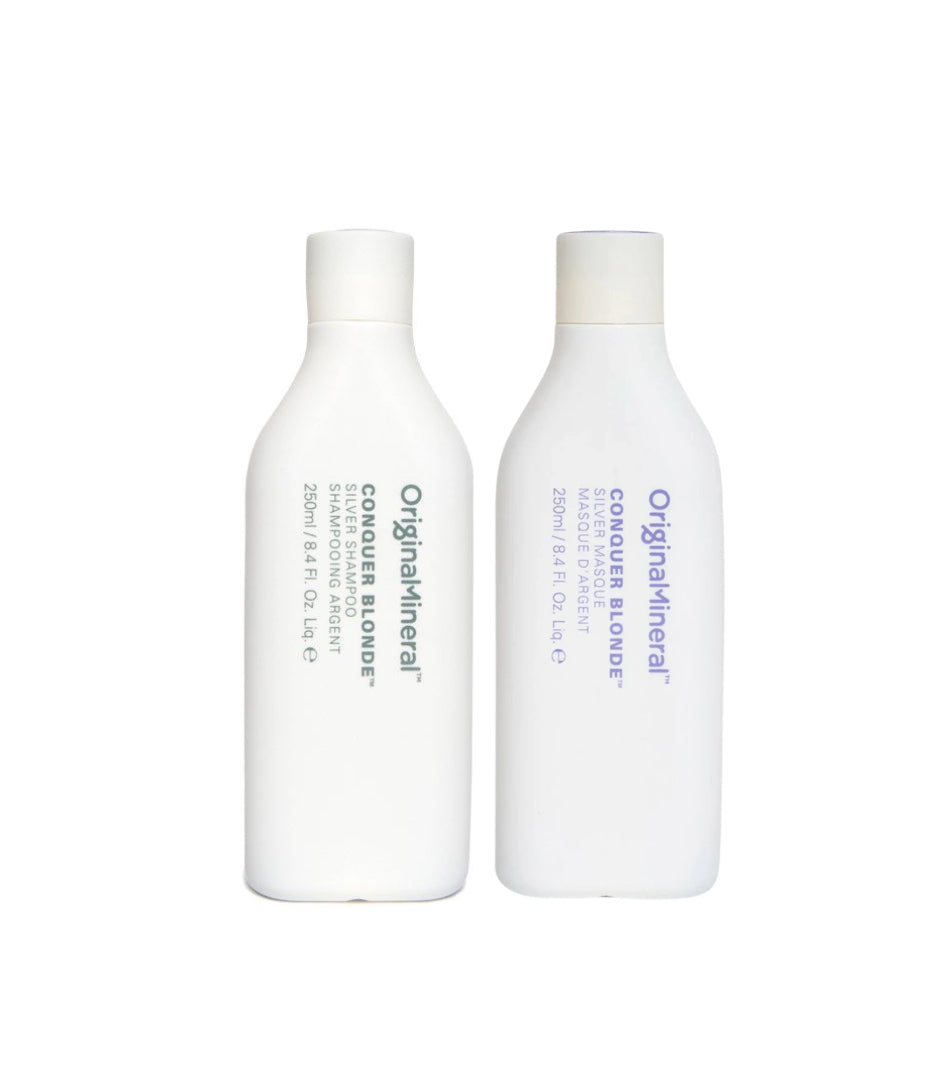 O&M Conquer Blonde Shampoo and Masque 250ml Duo