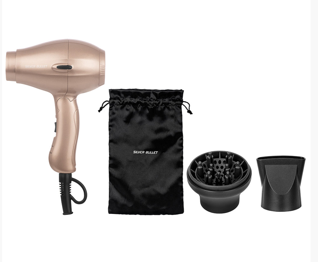 SILVER BULLET RUNWAY FOLDABLE MINI TRAVEL HAIR DRYER