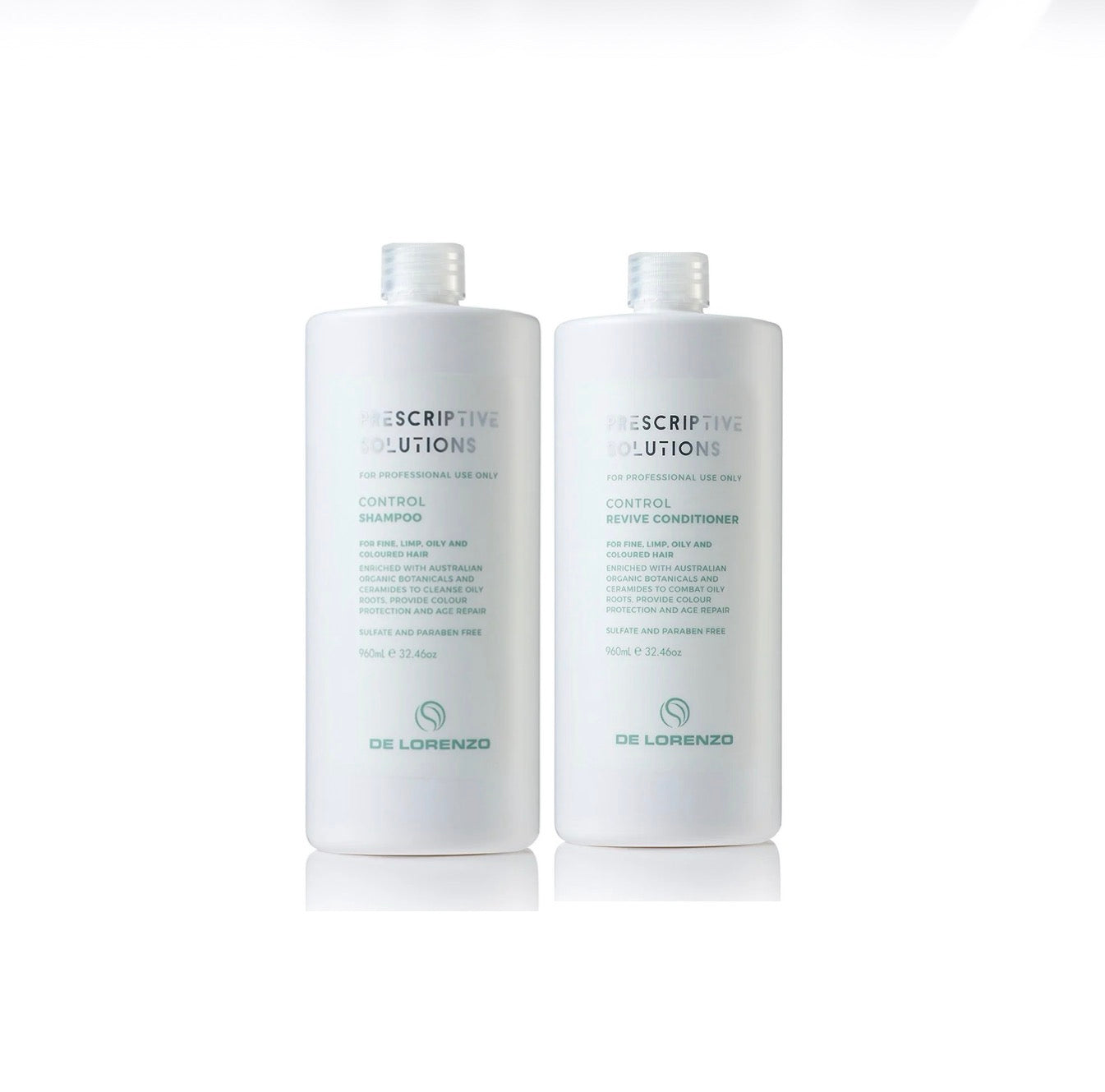 DE LORENZO Prescriptive Solutions Control Shampoo & Revive Conditioner 2x960ml