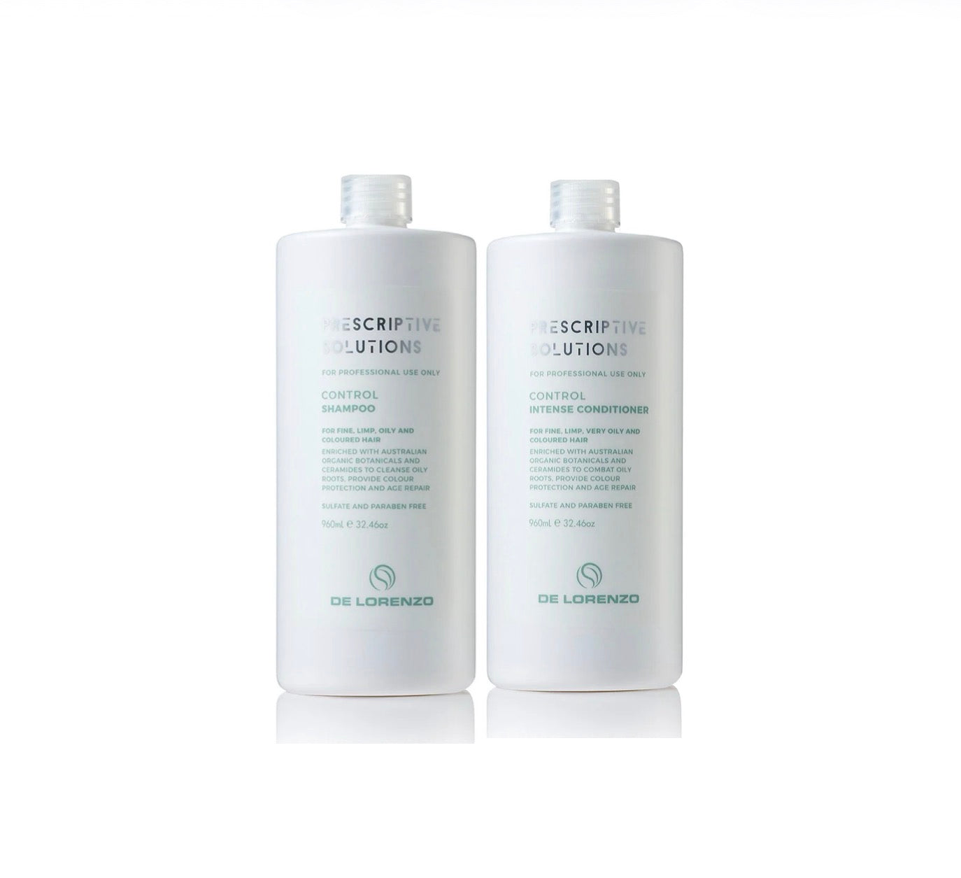 DE LORENZO Prescriptive Solutions Control Shampoo & Intense Conditioner 2x960ml