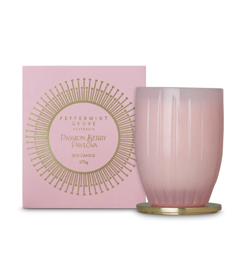 Peppermint Grove Passion Berry Pavlova Soy Candle 370g