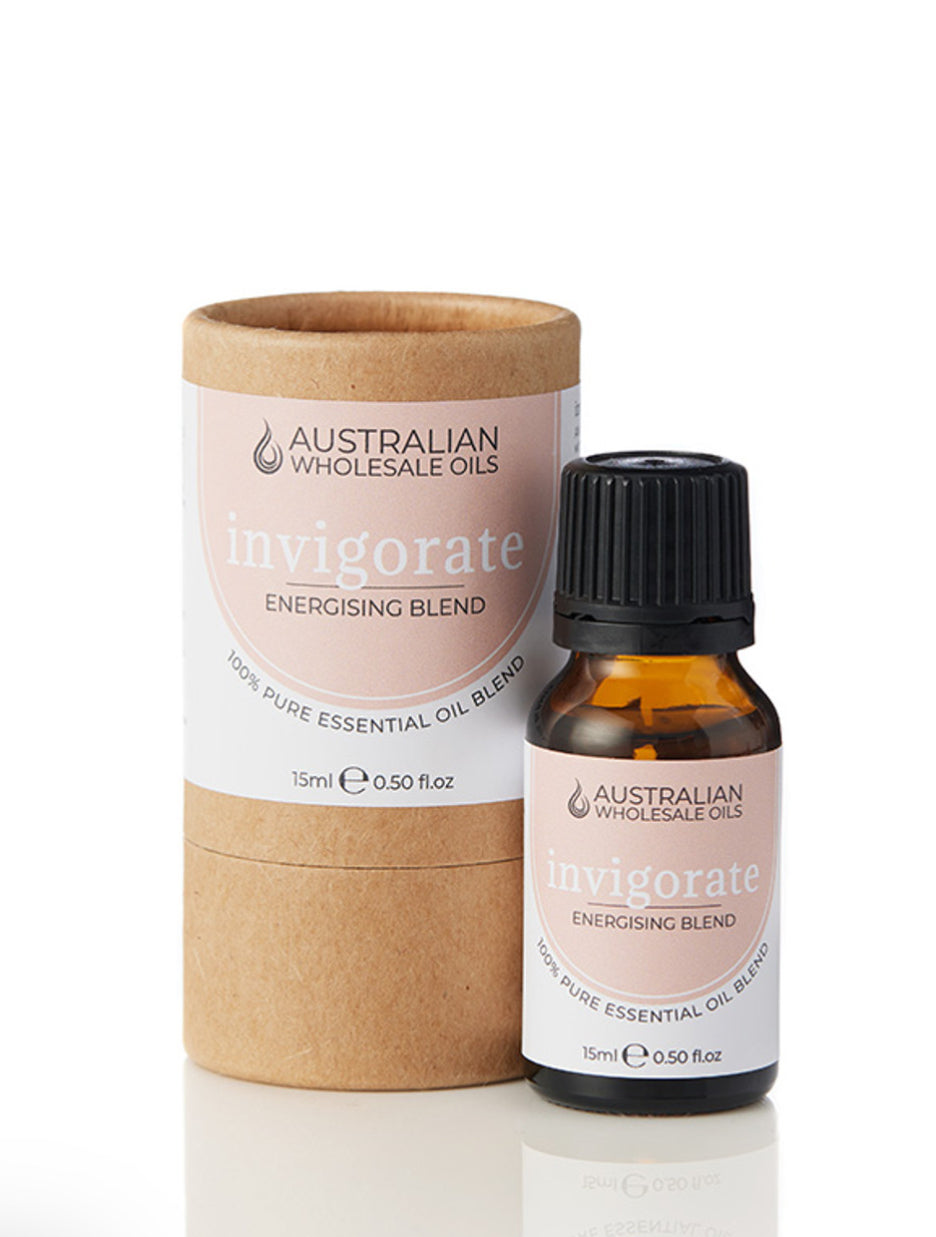 Australian Wholesale Oils INVIGORATE Essential Oil Blend - Energising Blend 15ml