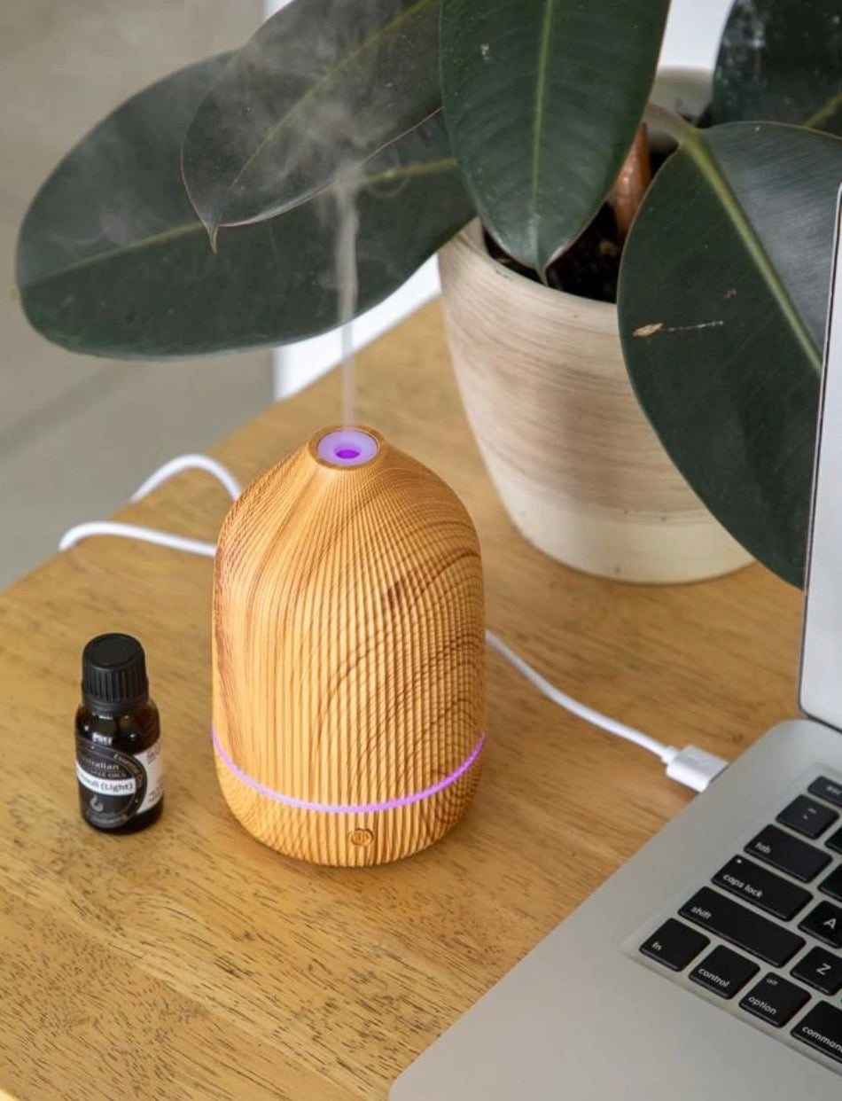 Australian Wholesale Oils Desktop Aroma Diffuser - Woodgrain