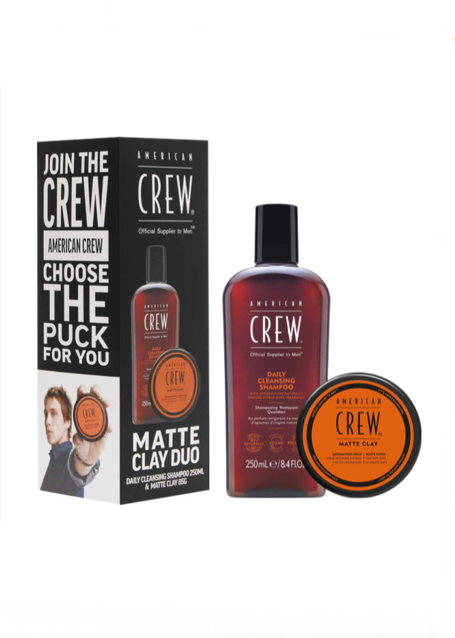 AMERICAN CREW DAILY CLEANSING SHAMPOO 250ml & MATTE CLAY 85g