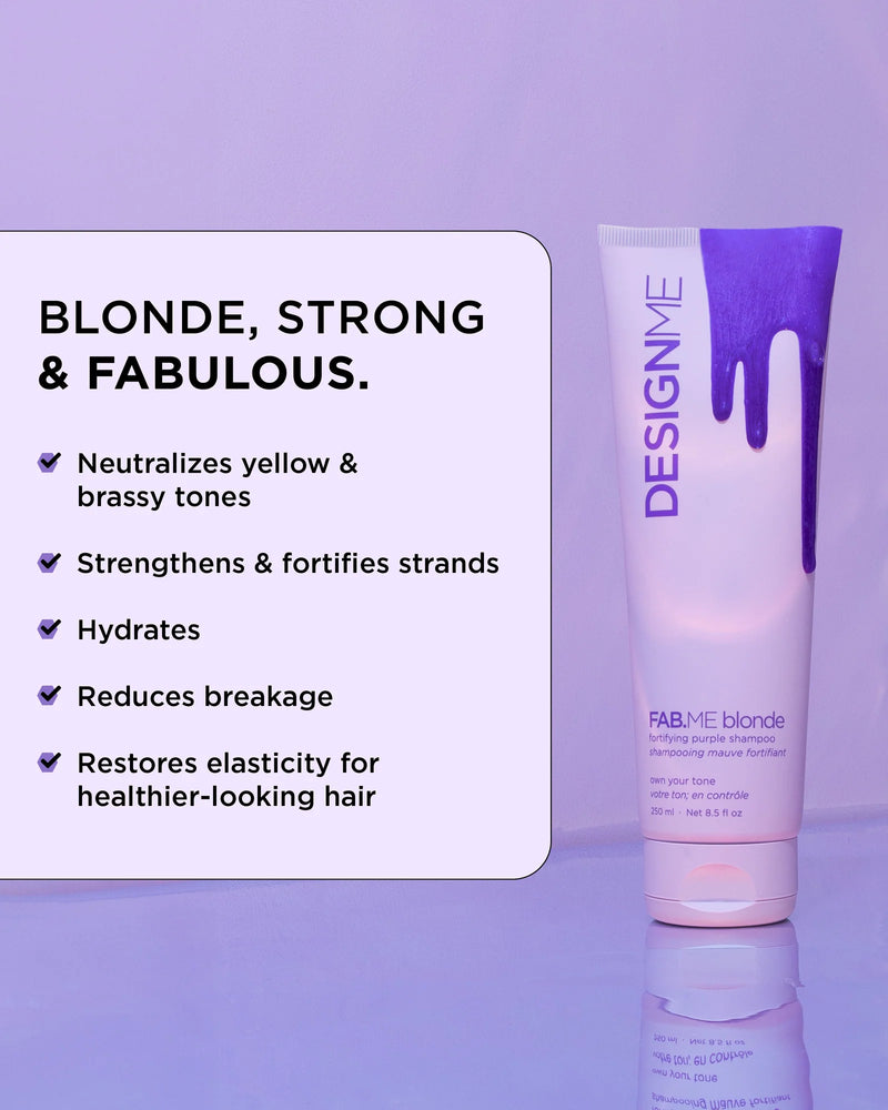 DesignMe Fab.Me Blonde Fortifying Purple Shampoo 250ml