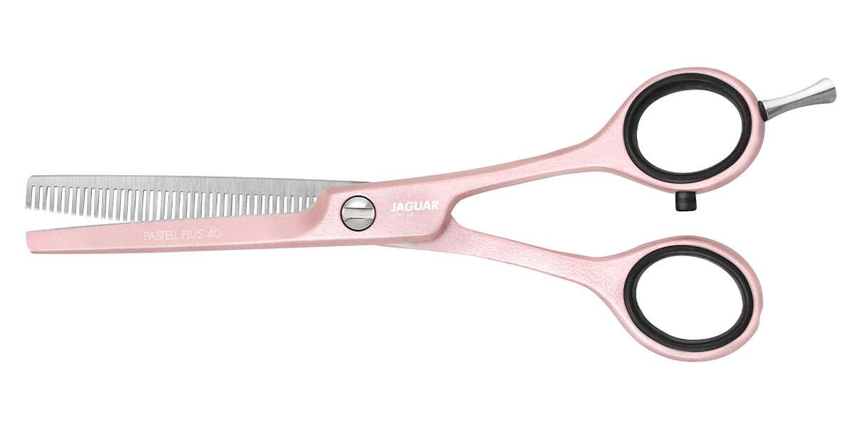 Jaguar WHITE LINE Pastell Plus Offset 40 ROSÉ 5.5" Texturing Scissor