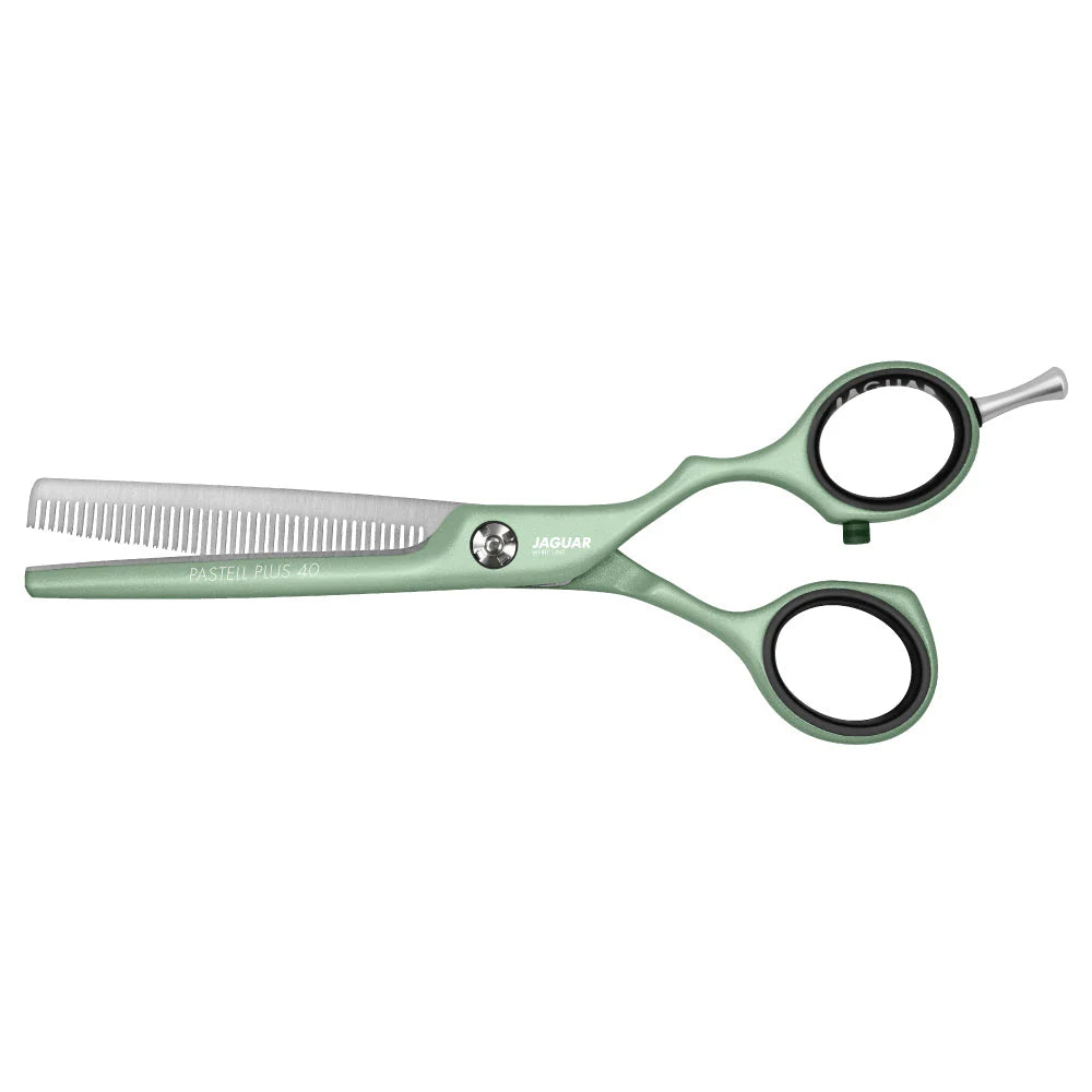 Jaguar WHITE LINE Pastell Plus Offset 40 MATCHA 5.5" Texturing Scissor