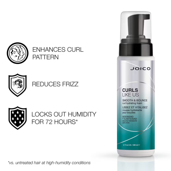JOICO CURLS LIKE US SMOOTH & BOUNCE CURL HYDRATING FOAM 200ML