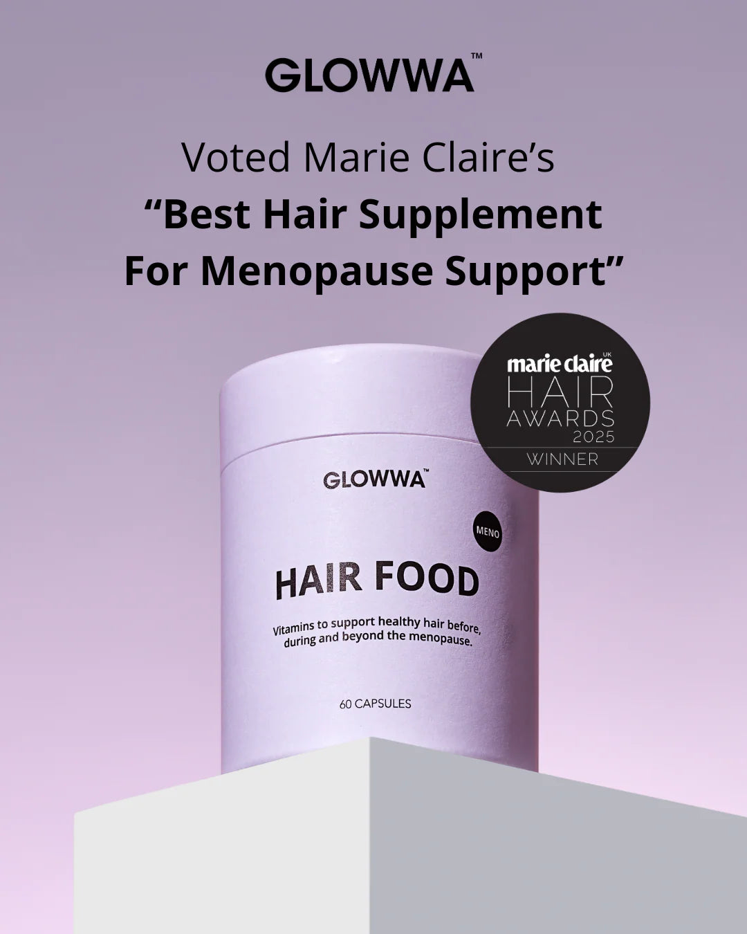 GLOWWA HAIR FOOD | MENO - Hair Vitamins 60 Capsules.