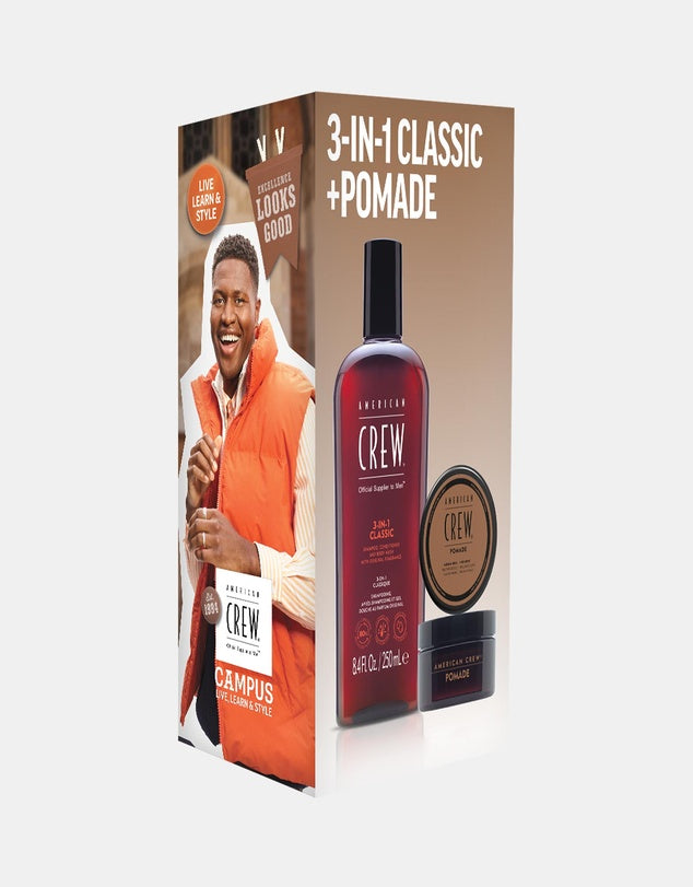 AMERICAN CREW Pomade + 3-In-1 Classic Shampoo Duo Pack