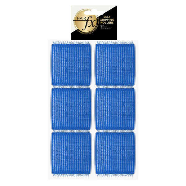 HAIR FX - Self Gripping Velcro Rollers 76mm 12pk - Blue