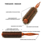 LORNA EVANS HAIR Boar Bristle Brush “Timesaver Brushes” - Medium