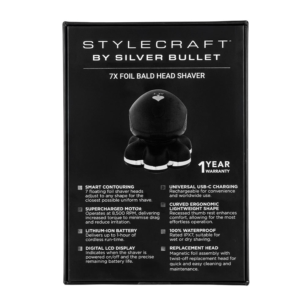 STYLECRAFT BY SILVER BULLET ACE 7X Foil Bald Head Shaver