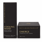 VANESSA MEGAN METAMORPHOSIS EMERGE HYDRATING DAY CREAM 50ML & COOLING WAND BEAUTY SPATULA & MASSAGE BALL