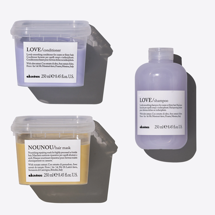 Davines Love Smooth Shampoo & Conditioner & Hair Mask Bundle