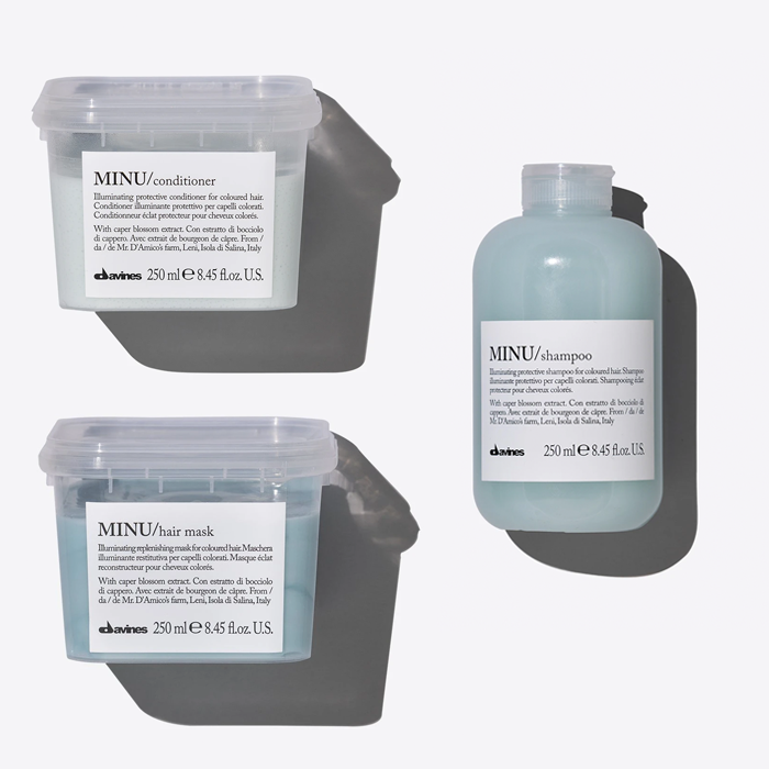 Davines Minu Shampoo & Conditioner & Hair Mask Bundle