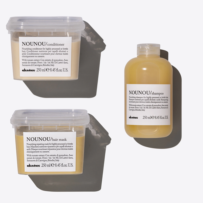 Davines Nounou Shampoo & Conditioner & Hair Mask Bundle
