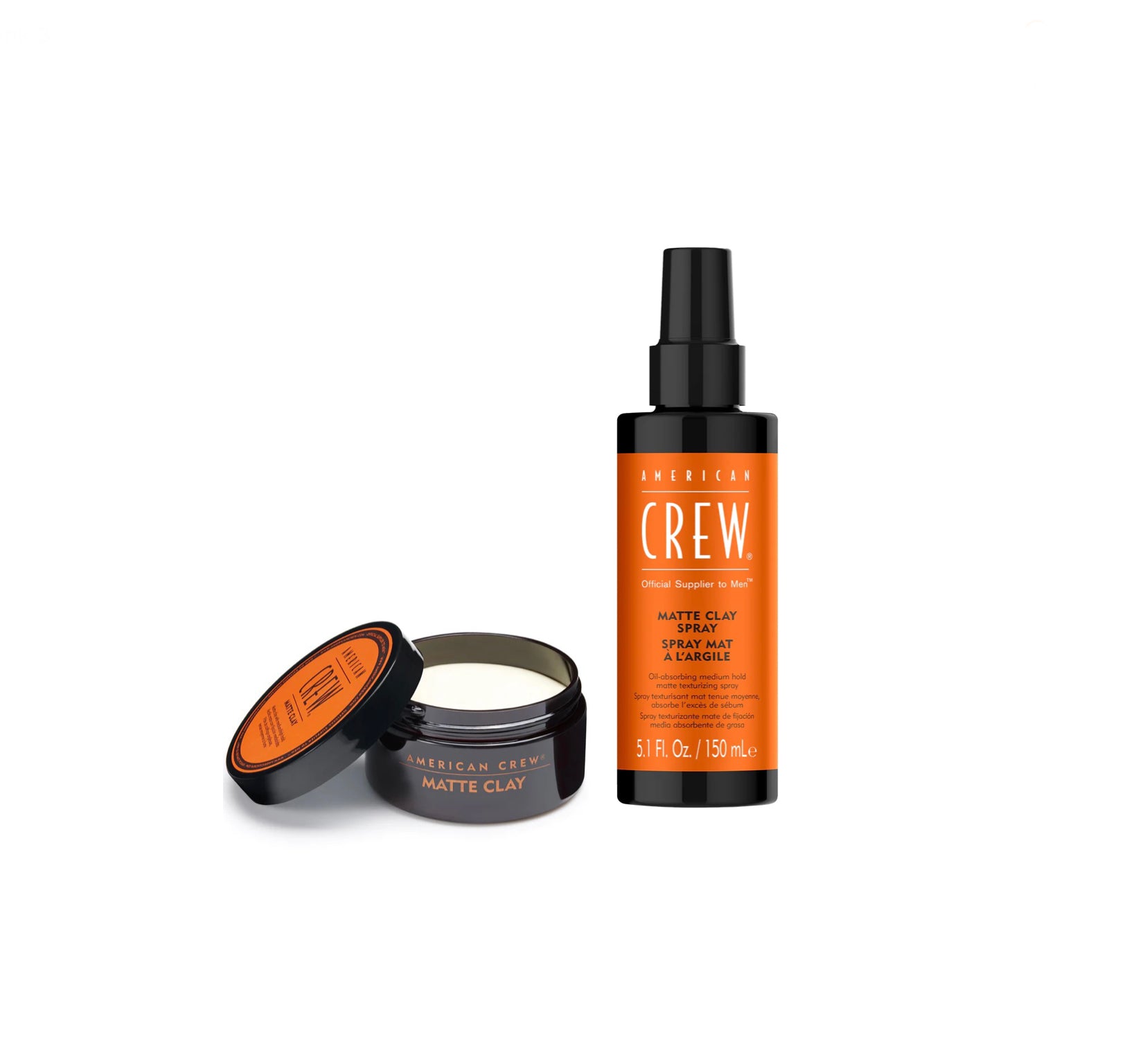 AMERICAN CREW Matt Clay 85g and Matt Clay Spray 150ml Bundle