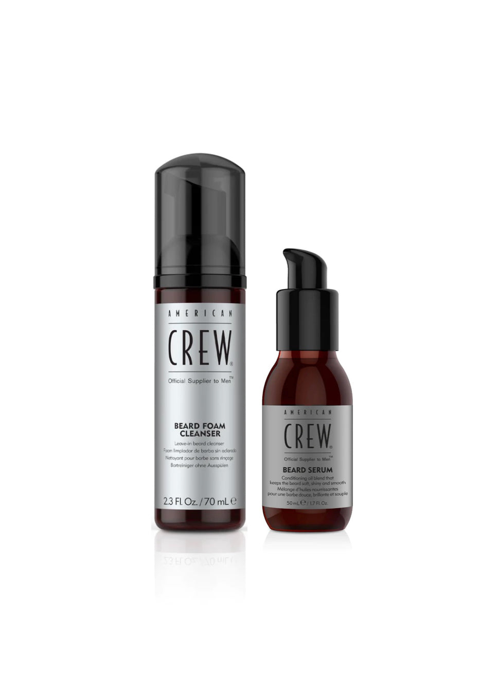 AMERICAN CREW Beard Foam Cleanser 70ml  & Beard Serum 50ml Bundle