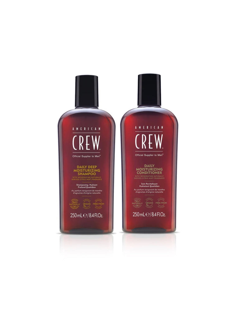 AMERICAN CREW Daily Deep Moisturising Shampoo 250 ml & Conditioner 250ml Bundle