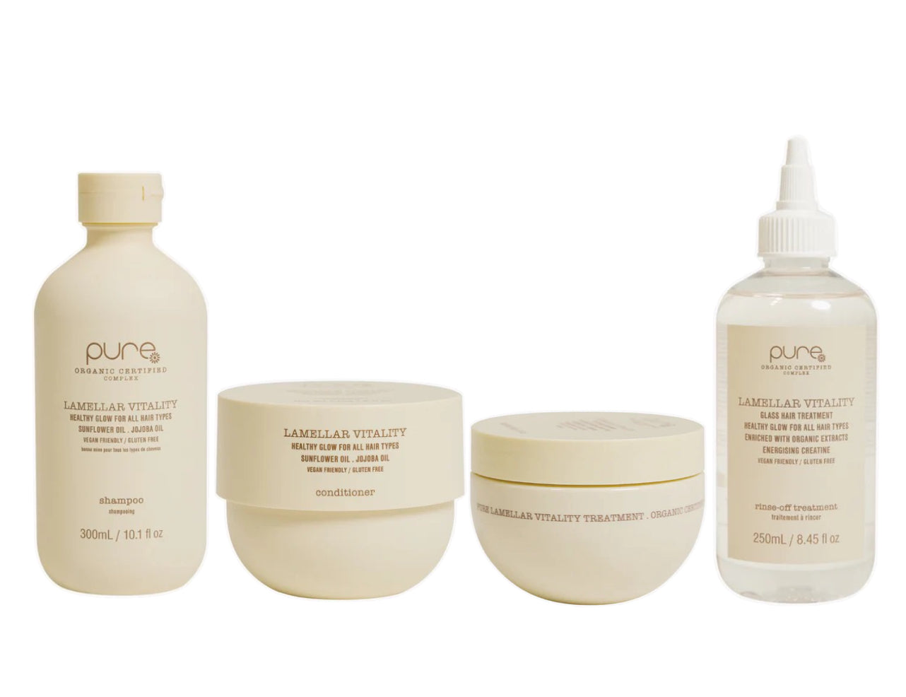 Pure LAMELLAR Shampoo, Conditioner, Mask and Hair Treatment Bundle