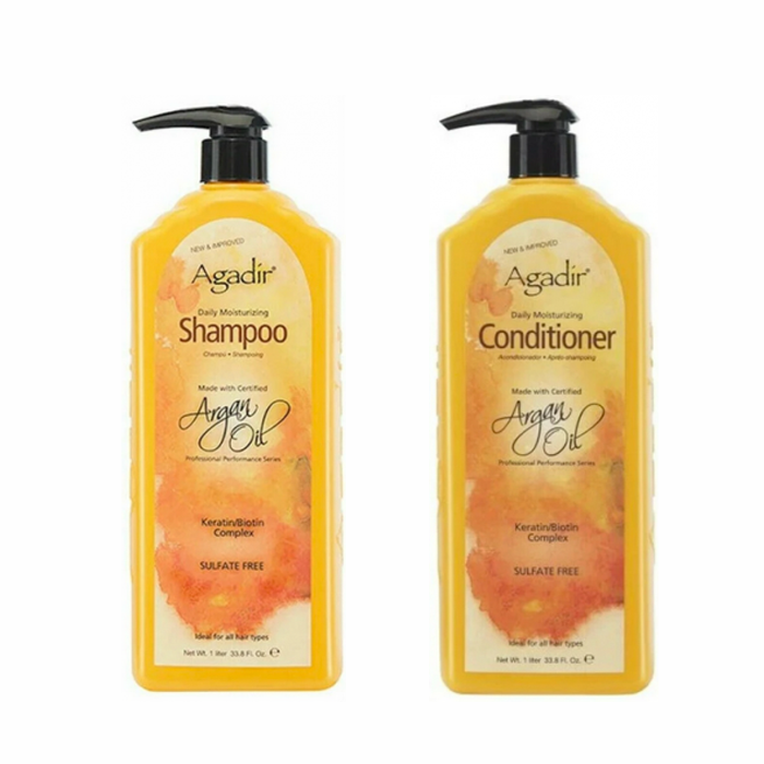 Agadir Argan Oil Daily Moisturizing Shampoo/Conditioner (2x1000mL)Agadir Argan Oil Daily Moisturizing Shampoo and Conditioner Duo - 1000ml - AtsiHairSupplies