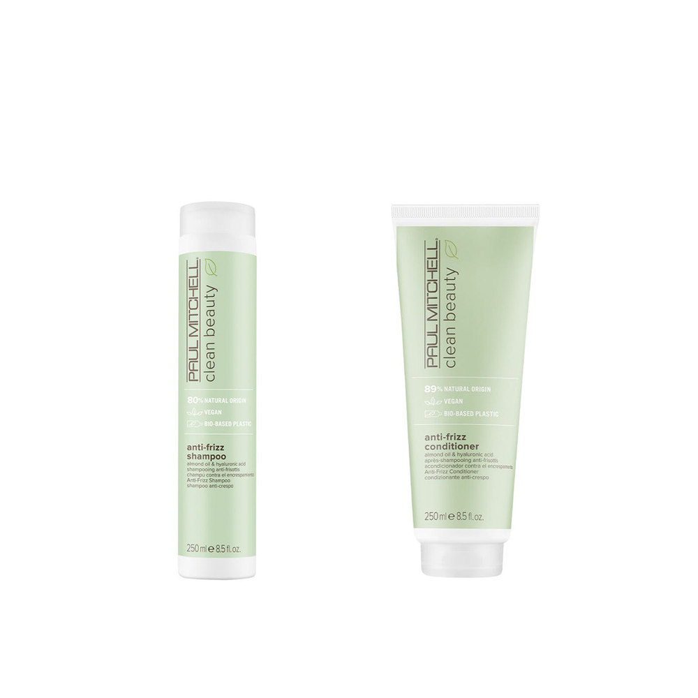 Paul Mitchell Clean Beauty Anti-Frizz Shampoo Conditioner Duo 250ml