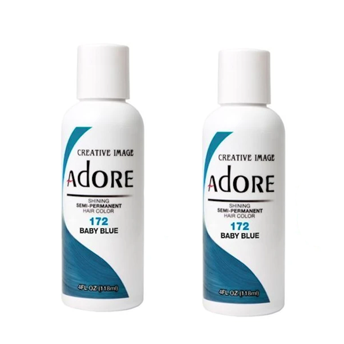 Adore Semi-Permanent Hair Colour 172 Baby Blue Duo - 118mL - AtsiHairSupplies