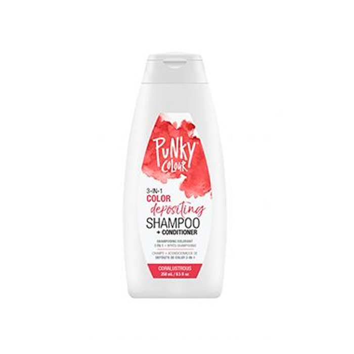 Punky Colour 3-IN-1 Color Depositing Shampoo + Conditioner - Coralustrous (250mL) - AtsiHairSupplies