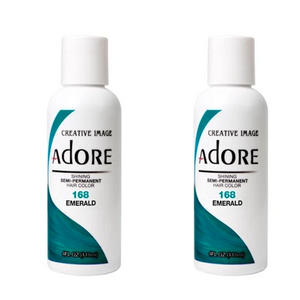 Adore  Semi-Permanent Hair Colour 168 Emerald Duo  (2x118mL)
